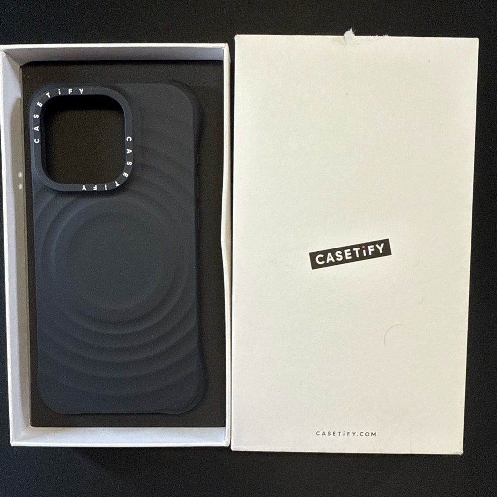 CASETiFY Ripple iPhone 15 Pro Case [2X Military Grade Drop Tested] - Black
